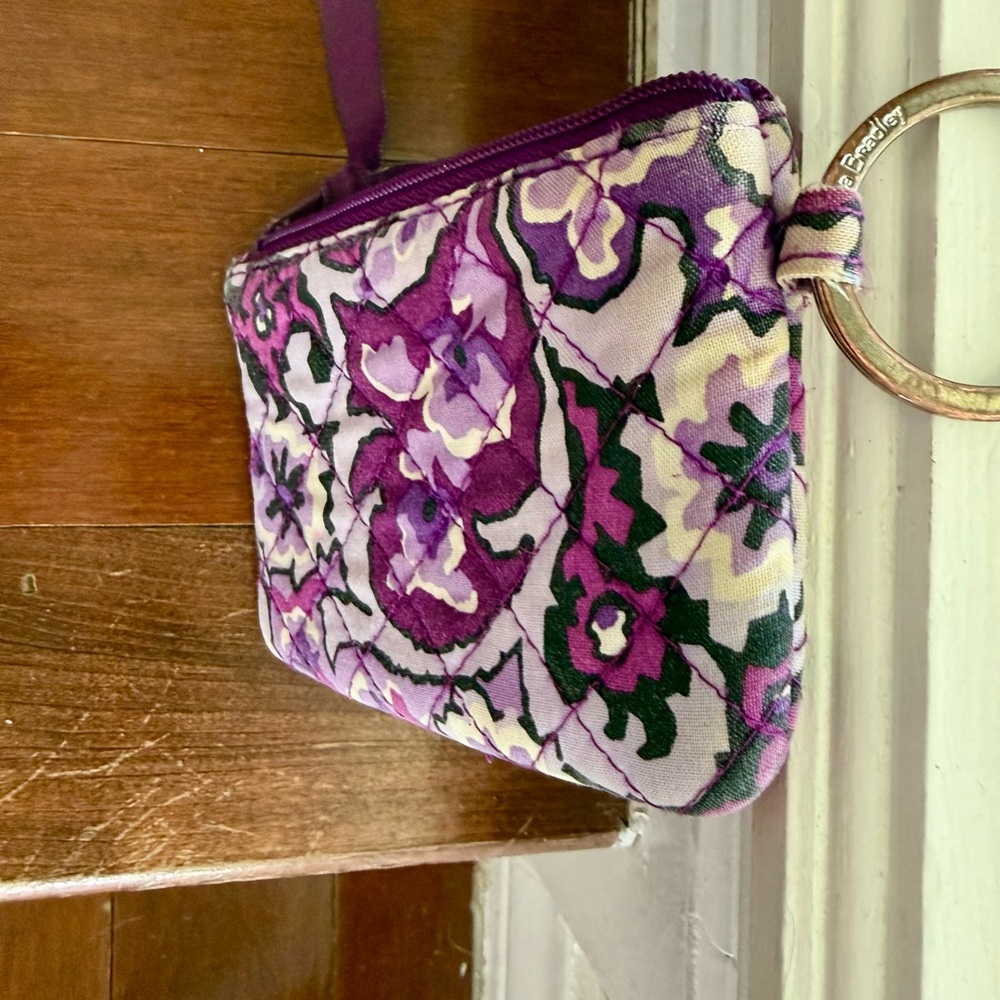 Purple Floral Vera Bradley ID Card holder. - Picture 4 of 5